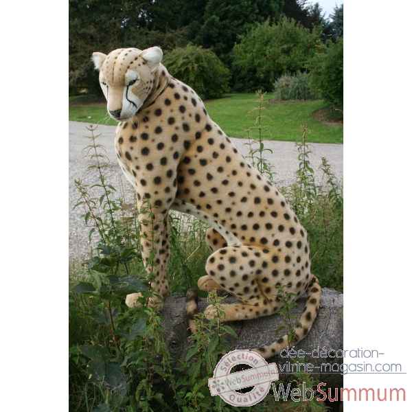 Peluche Automate guepard assis 110cmh/75cml (5339) Anima -0150