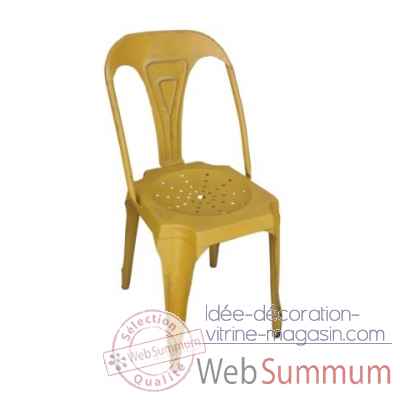 Chaise jaune Antic Line -CD488