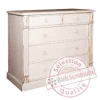 Commode directoire 5 tiroirs (boutons bois) Antic Line -CD22