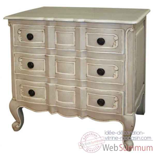Commode 3 tiroirs \"provence\" patine Antic Line -CD229