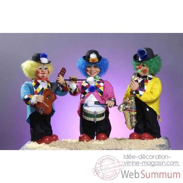 Automate - clown jouant du saxophone Automate Decoration Noel 169-B