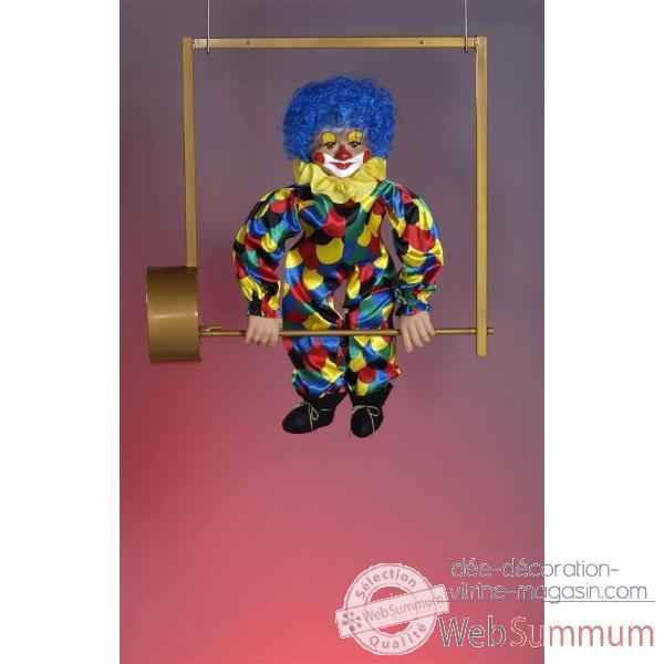 Automate - clown sur trapeze Automate Decoration Noel 56-B
