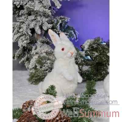 Automate - lapin blanc, assis Automate Decoration Noel 781