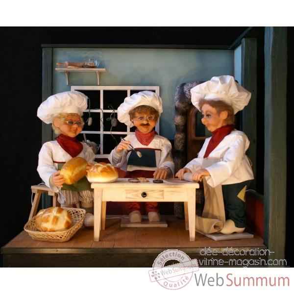 Decor - dans la boulangerie Automate Decoration Noel 195-K