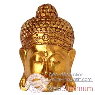 Masque de bouddha finition doree 30 cm Bali -MasB30G