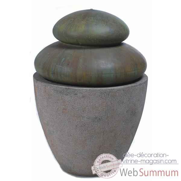 Fontaine Hao Fountain, granite et bronze -bs3501gry -vb