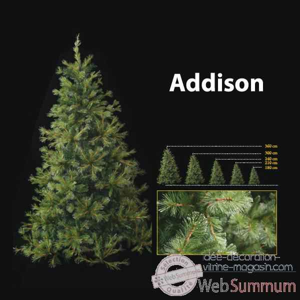 Sapin de Noel 360 cm Professionnel Addison Hard Needle Pine Tree 1500 lumieres Vert