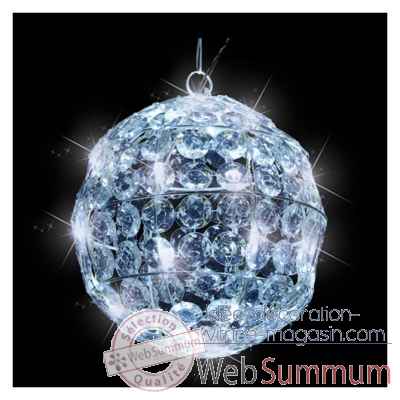 Boule cristal d25 led blanc 40l -371487