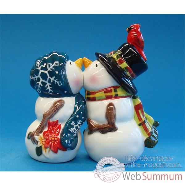 Figurine Bonhomme de neige - Sel et Poivre -MW93460