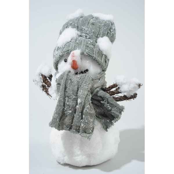 Bonhomme neige mousse avec echarpe avec tete avec neige Kaemingk -455622