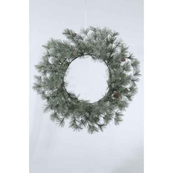 Couronne frosted pomme de pin 90 branches Kaemingk -681192