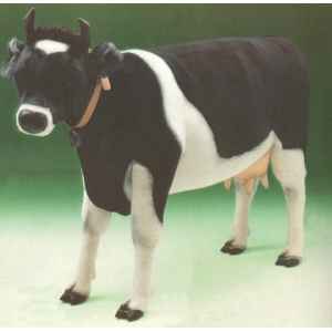 Peluche debout vache noire et blanche 240 cm Piutre -2685