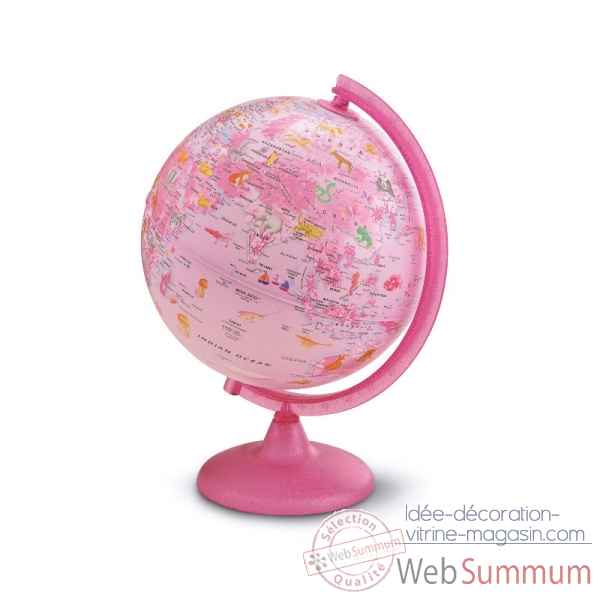 Globe pink zoo boule 25 cm lumineux -1