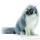Anima - Peluche chat persan assis gris/blanc 35 cm -5012