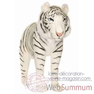 Anima - Peluche tigre blanc à 4 pattes 100 cm -3716