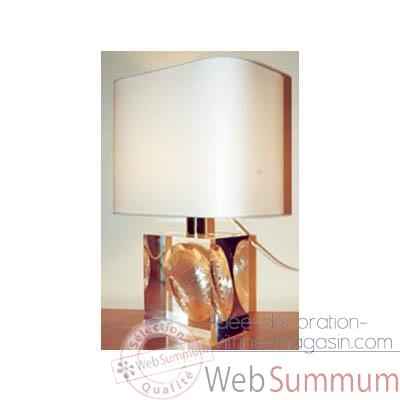 Petite Lampe Rectangle Haleotide Abat-jour Rectangle Blanc-106