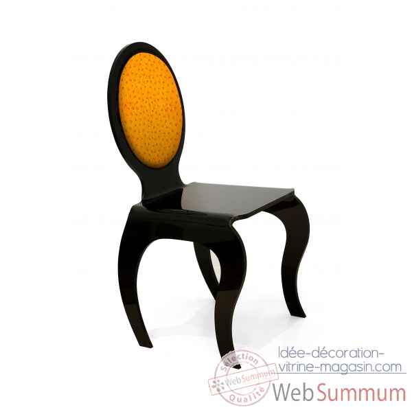Chaise opera dossier textile autruche orange modele personnalisable Acrila -Acrila163