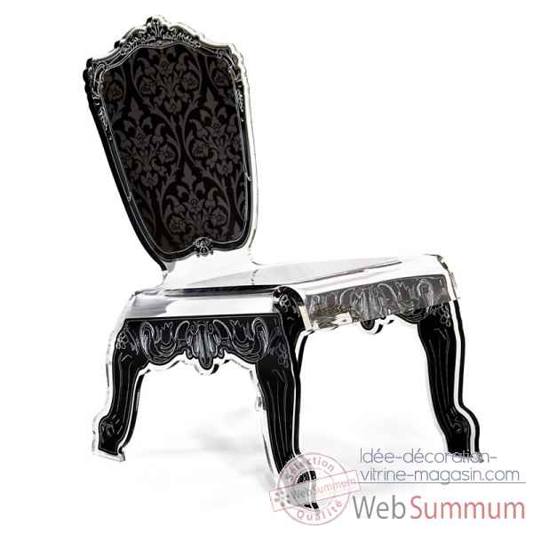 Relax chair baroque noire acrila -rcbn