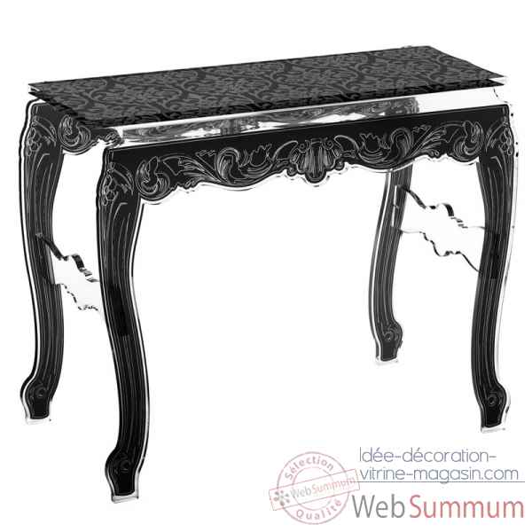 Table console baroque noire acrila -tcbn