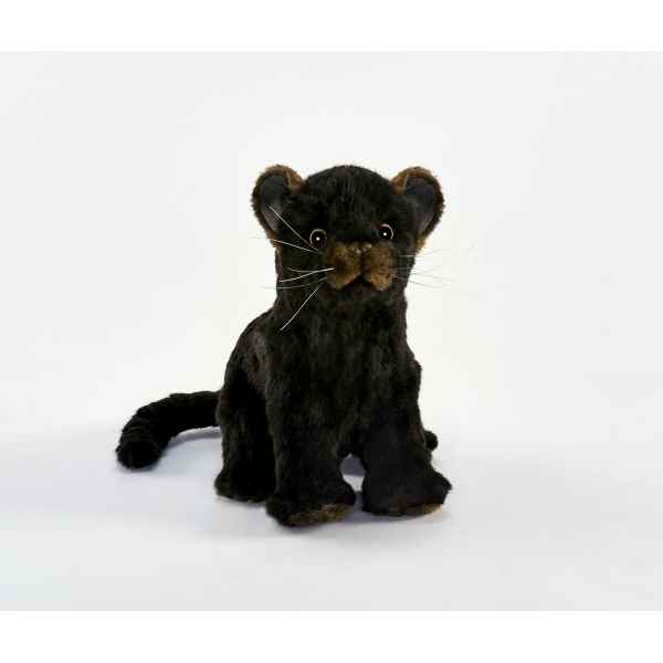 Jaguar noir bebe assis 20cmh Anima -6716