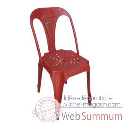Chaise rouge Antic Line -CD486