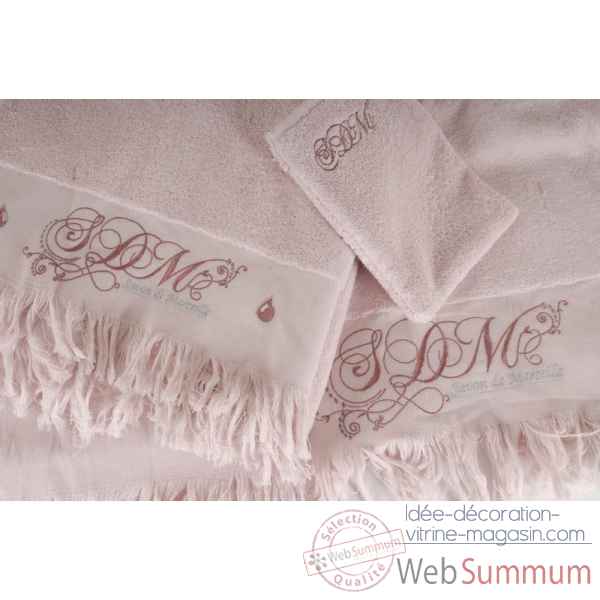 Drap de bain \"romantique\" petale de rose 100 x 140 Antic Line -DEC8110