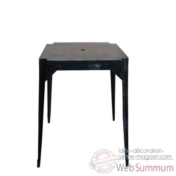 Table haute en fer \\\"multiple\\\'s\\\" noire hauteur 110 cms Antic Line -CD577