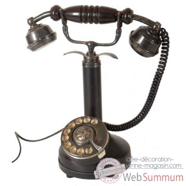 Telephone noir-argent Antic Line -Dec6873