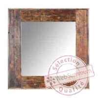 Miroir rectangulaire en bois recycle h 1350 x 1350 x 50 arteinmotion COM-SPE0092