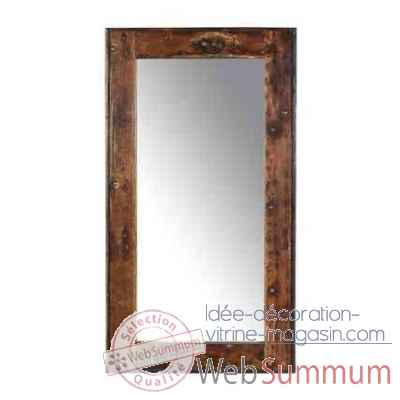 Miroir rectangulaire en bois recycle h 2450 x 1350 x 50 arteinmotion COM-SPE0093