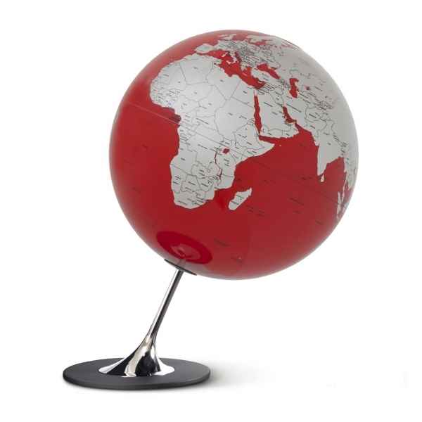 Globe non lumineux en anglais anglo rouge
