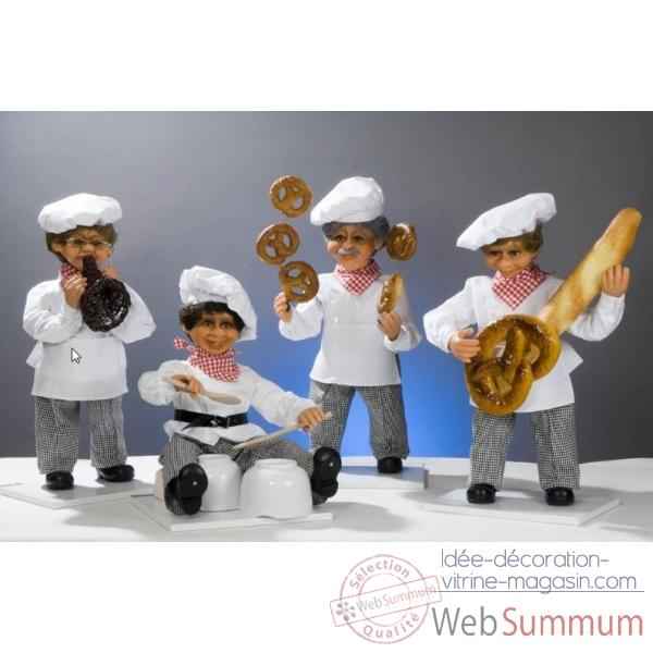 Automate - boulanger avec corne d'abondance Automate Decoration Noel 184