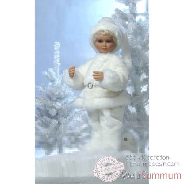 Automate - garcon en costume de noel blanc Automate Decoration Noel 671