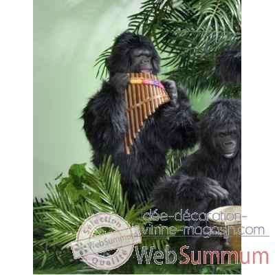 Automate - gorille jouant de la flute de pan Automate Decoration Noel 297
