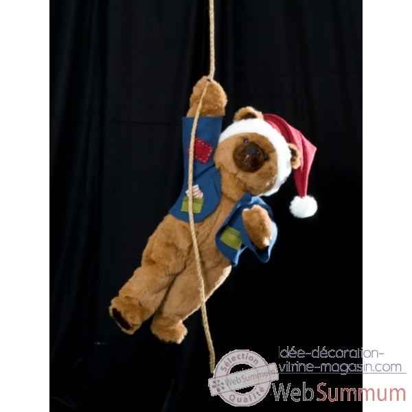 Automate - teddy bear suspendu a une main Automate Decoration Noel 204-D