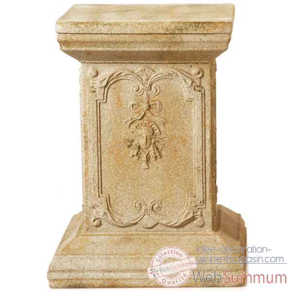 Piedestal et Colonne-Modèle Queen Anne Podest, surface granite-bs1002gry