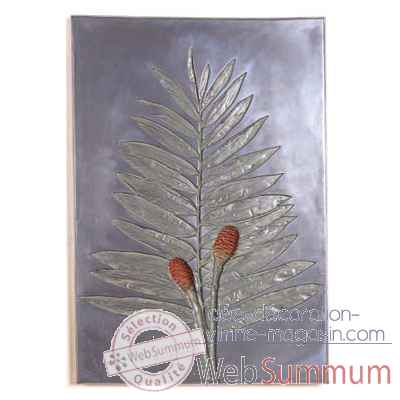 Decoration murale-Modele Torch Ginger Negative Wall Plaque, surface aluminium-bs2309alu