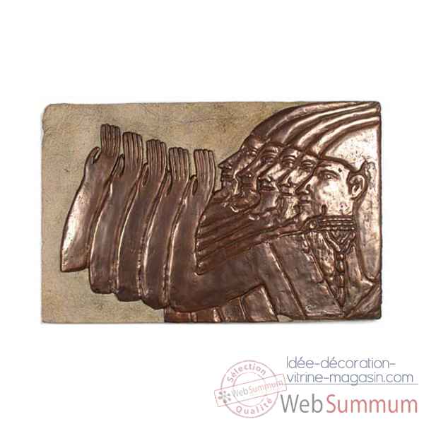 Decoration murale-Modele Mesopotamia, surface gres avec bronze-bs2312sa/nb