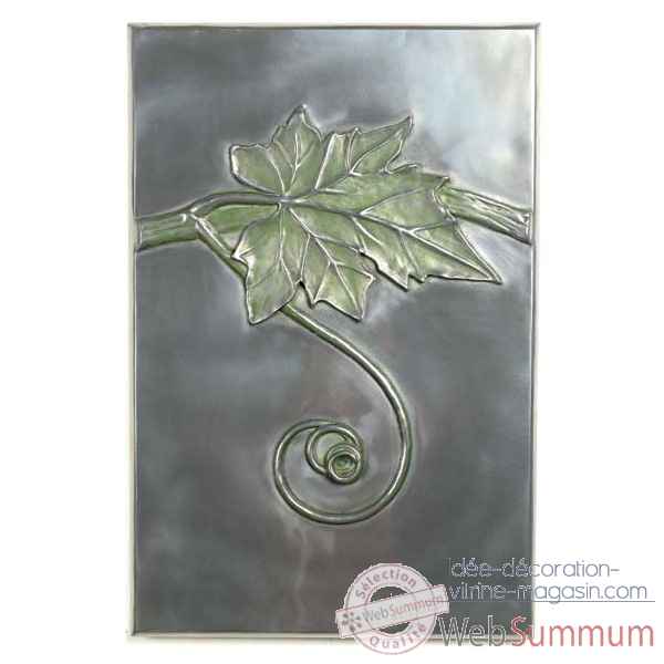 Decoration murale-Modele Grape Vine Wall Plaque, surface aluminium-bs2314alu