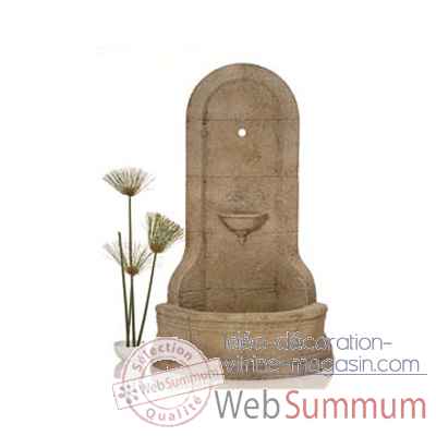 Fontaine-Modèle Cordova Wall Fountain, surface granite-bs3185gry