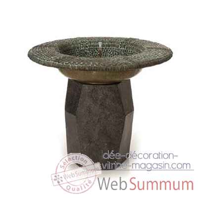 Fontaine-Modèle Pebble Mosaic Ball Foutainhead, surface bronze avec vert-de-gris-bs3246ballvb