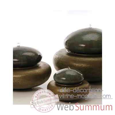 Fontaine-Modèle Heian Fountain large, surface granite avec bronze-bs3366gry/vb