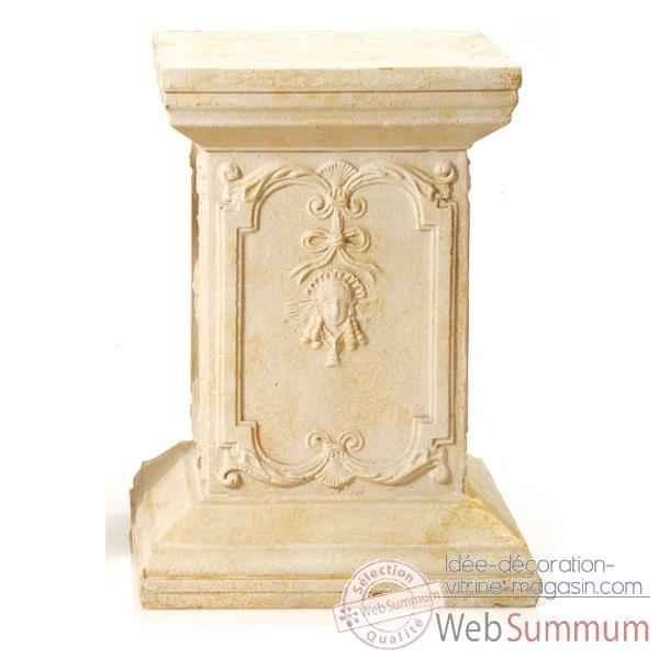 Colonne et Piedestal Queen Anne Podest, marbre vieilli combinés or -bs1002wwg