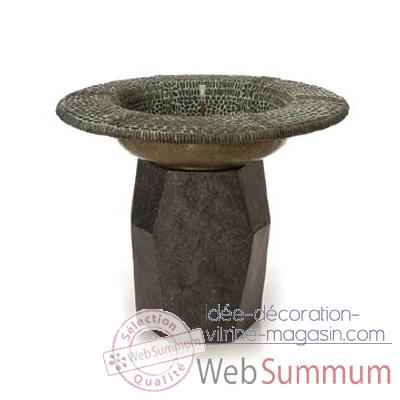 Fontaine Pebble Mosaic Ball Foutainhead, bronze et vert-de-gris -bs3246ballvb