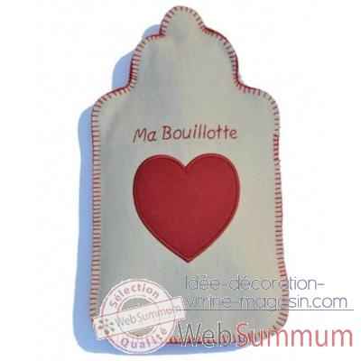 Bouillotte Ma bouillotte ecru rouge - mbra0106