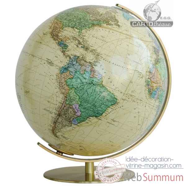 Globe lumineux colombus diam 40 antique royal co224071