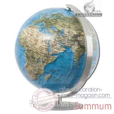 Mini globe colombus classic 12cm duorama pied et meridien acier brosse Cartotheque EGG -CO211281