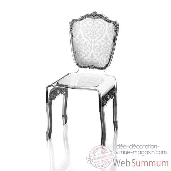 Chaise baroque blanche Acrila - 0002