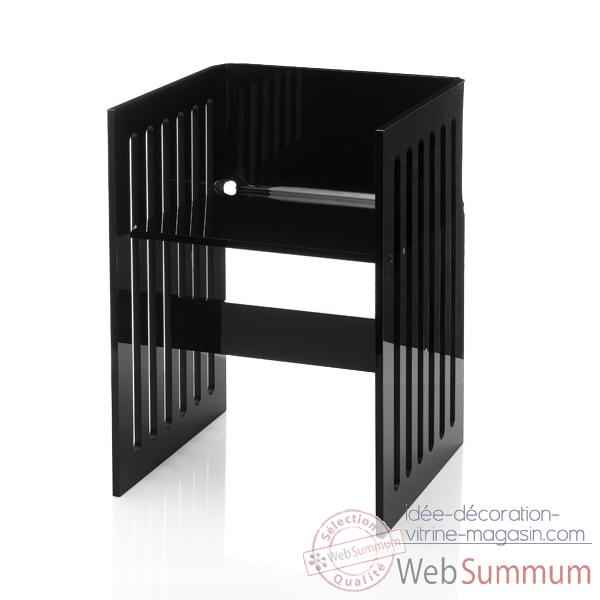 Chaise contemporaine barreau noire Acrila - 0028