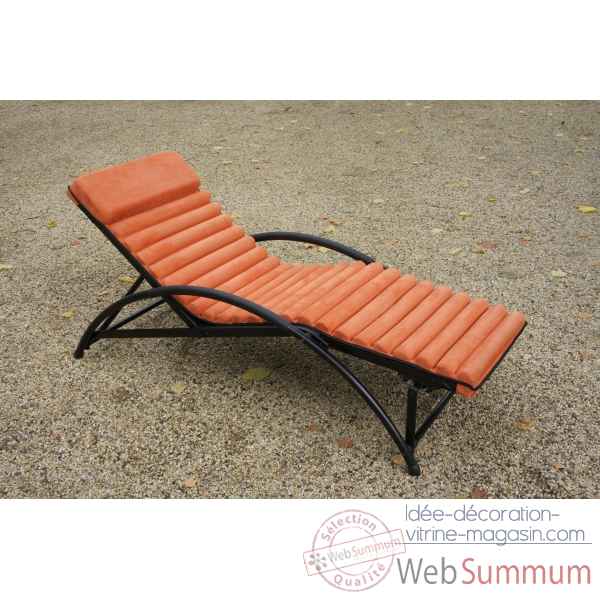 Bain de soleil gym-futon coussin terracotta Chalet Jardin -35-900622